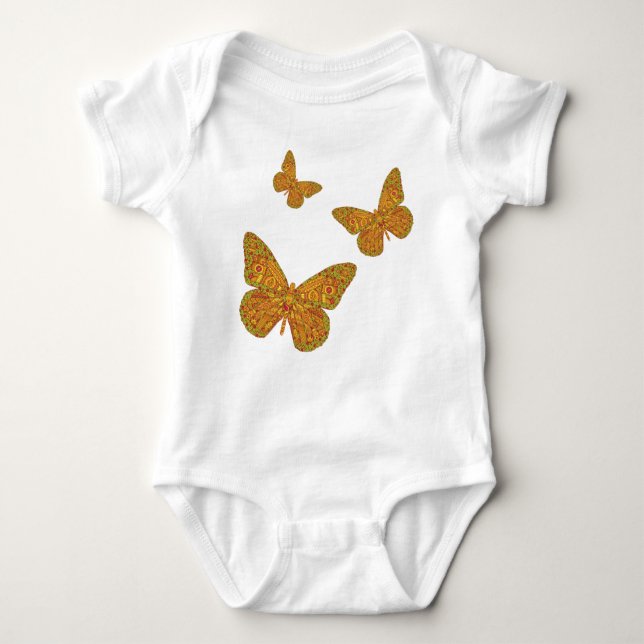 Body Para Bebê Camisa-bebê e criança monarca indiana (Frente)