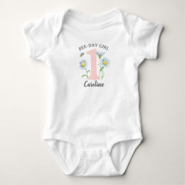 Body Para Bebê Camisa/Body de Menina no Bee-Day com Rosas e Marga