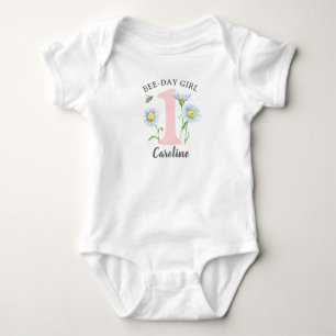 Body Para Bebê Camisa/Body de Menina no Bee-Day com Rosas e Marga