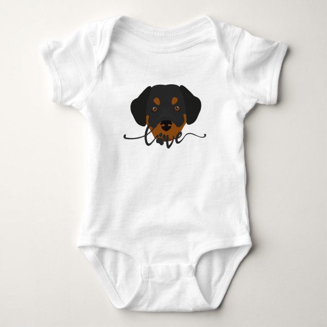 Body Para Bebê Camisa-Cachorro Fita-Cachorro (Frente)