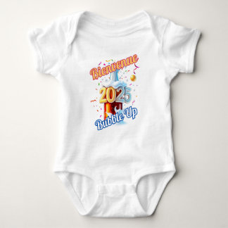 Body Para Bebê Camisa-T "Bienvenue Bubble Up 2025"
