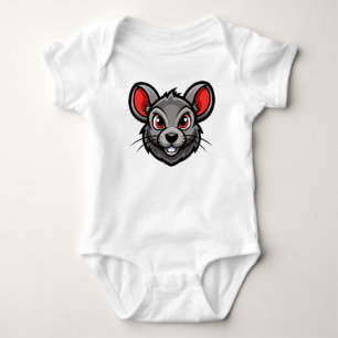 Body Para Bebê Camisa-T de Bebê, Rosto de Cartoon Bonito