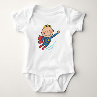Body Para Bebê Camisa-T de Crianças Voadoras Super-Herói Caricatu