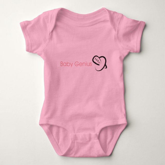 Body Para Bebê Camisa-T do Baby Genius (F) (mais estilos...) (Frente)