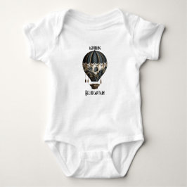 Body Para Bebê Camisa-T do Balão de Ar Quente Steampunk