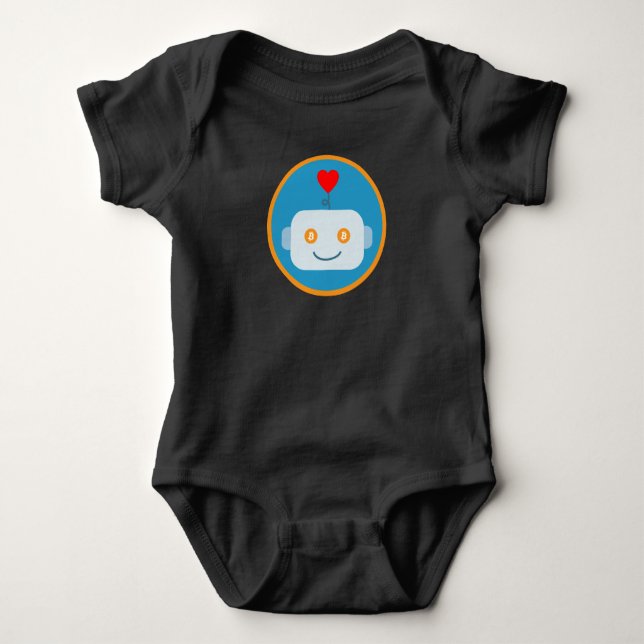 Body Para Bebê Camisa-T Robôs Bitmoney (Frente)