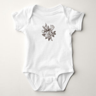 Body Para Bebê Camisa-T-Rosa antiga