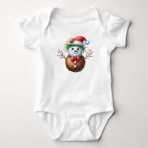 Body Para Bebê Camiseta-Camiseta de Natal Tropical Família
