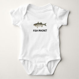 Body Para Bebê Camisola de bebê de Magnet de Peixe