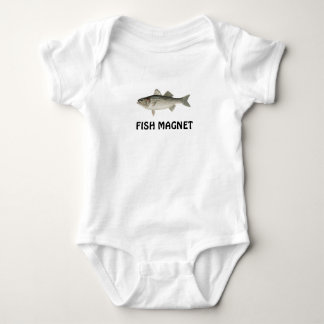 Body Para Bebê Camisola de bebê de Magnet de Peixe