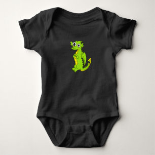 Body Para Bebê Camisola de Bebê Dragão de Desenho Animado de Olho