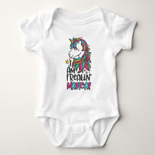 Body Para Bebê Camisola de Bebê Eu Sou Unicórnios Mágicos Freakin