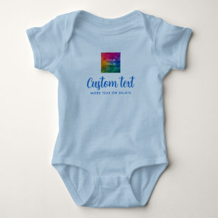 Body Para Bebê Camisola de Uma Peça Unisex Texto Personalizado pa