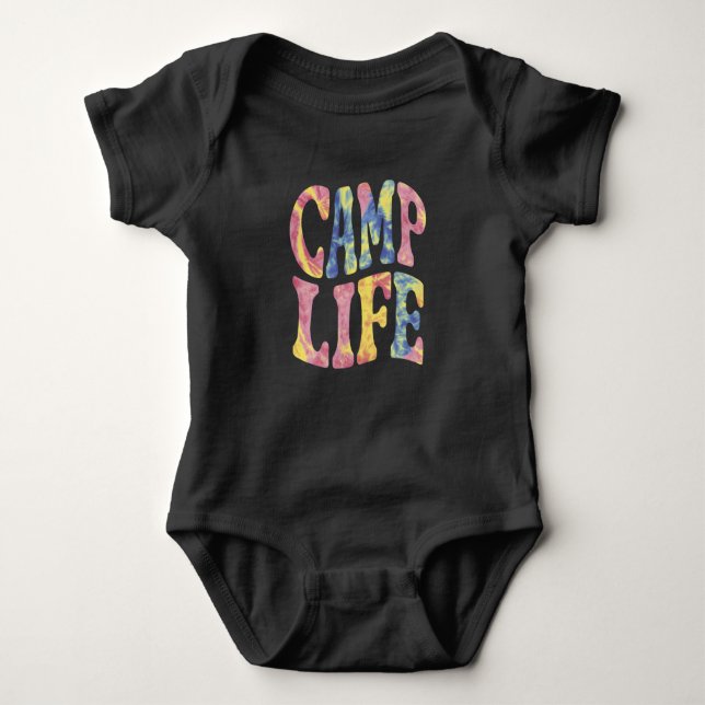 Body Para Bebê Camp Life Tie-Die Retro (Frente)