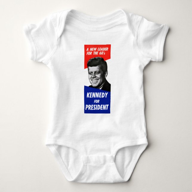 Body Para Bebê Campanha presidencial 1960 de Kennedy (Frente)