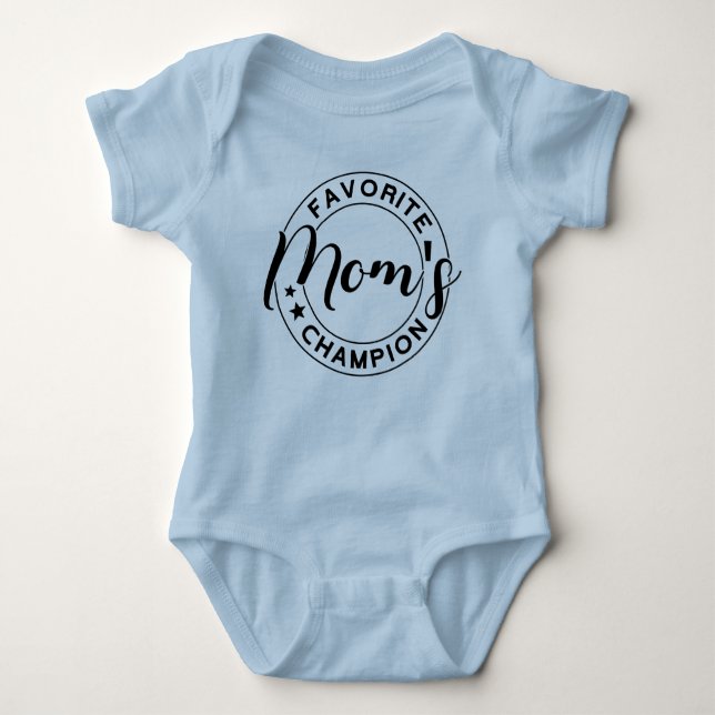 Body Para Bebê Campeão Azul Favorito da Mamãe (Frente)
