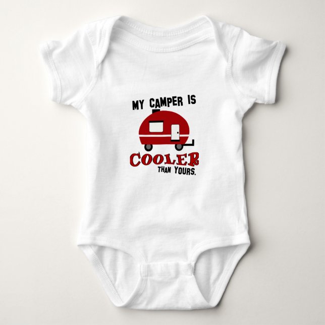 Body Para Bebê Camper Baby Shirt Engraçado (Frente)