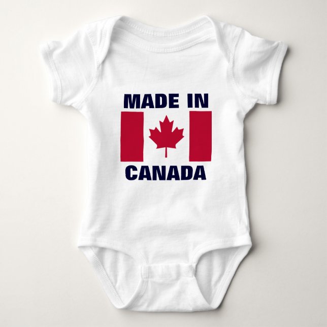 Body Para Bebê CANADÁ: Feito no Canadá (Frente)