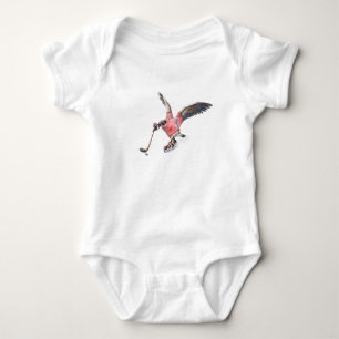Body Para Bebê Canadá Goose Jogando Hóquei