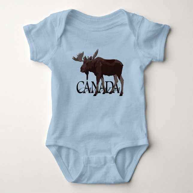 Body Para Bebê Canadá Moose Baby Rompers Baby Canada Souvenirs (Frente)