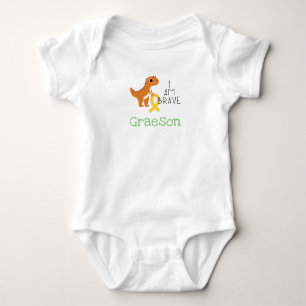 Body Para Bebê cancer de infância. corajoso. nome personalizado.