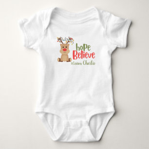 Body Para Bebê cancer infantil. Fato de bebê de Natal personaliza