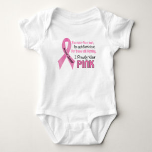 Body Para Bebê Cancro da mama eu visto orgulhosa o rosa 1