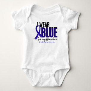 Body Para Bebê Cancro do cólon eu visto o azul para minha avó 1