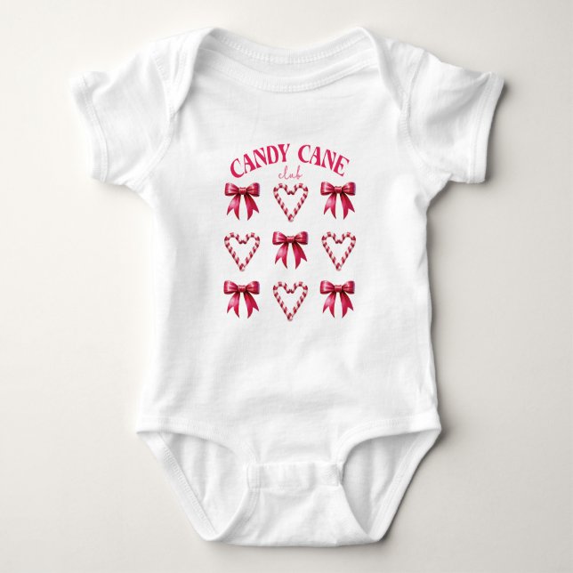 Body Para Bebê Candy Cane Christmas (Frente)
