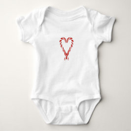 Body Para Bebê Candy Cane Heart Baby Bodysuit