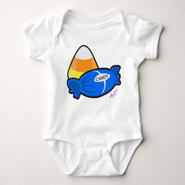 Body Para Bebê Candy Criança Creeper Halloween (Frente)