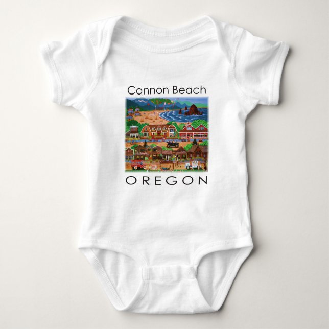 Body Para Bebê Cannon Beach ~ Oregon (Frente)