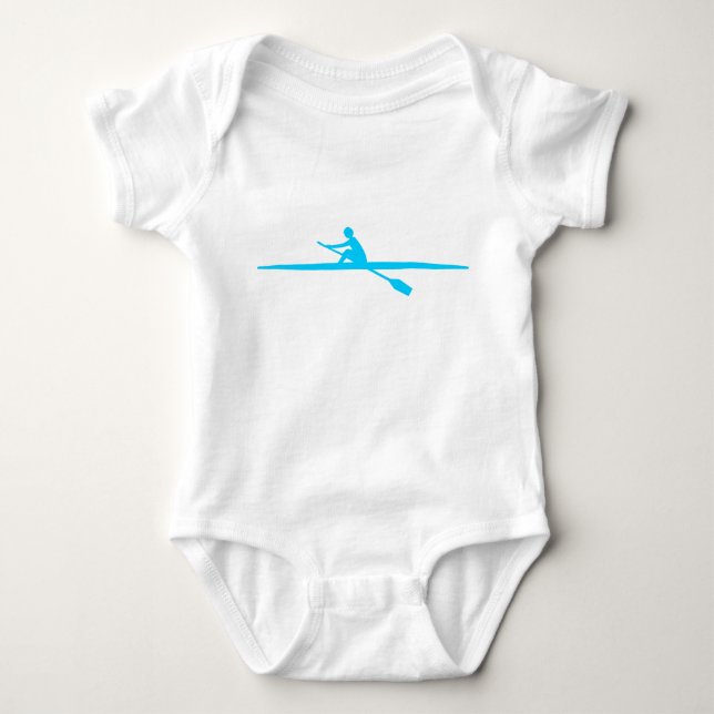 Body Para Bebê Canoagem - Azul Céu (Frente)