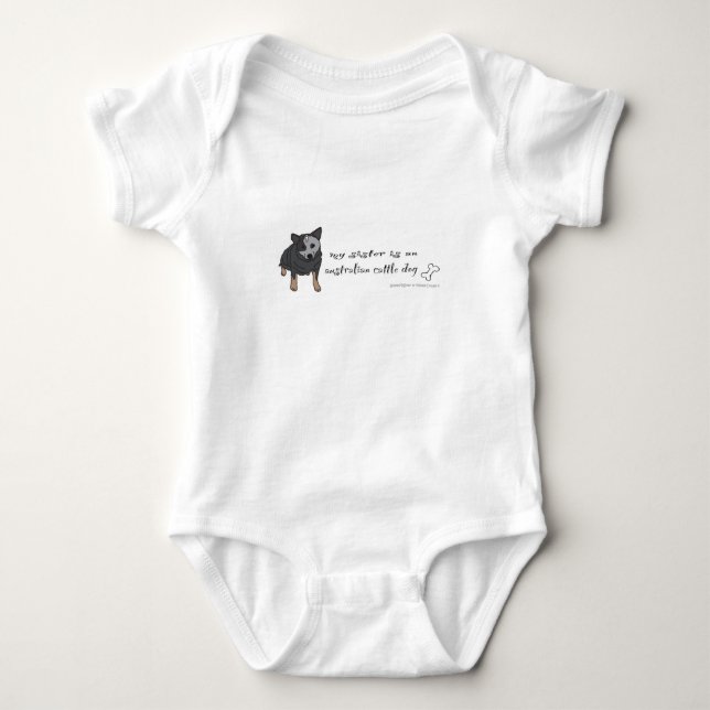 Body Para Bebê cão australiano (Frente)