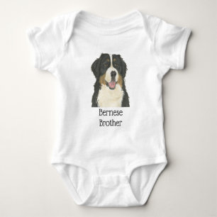 Body Para Bebê Cão Bernês de Montanha Personalizável