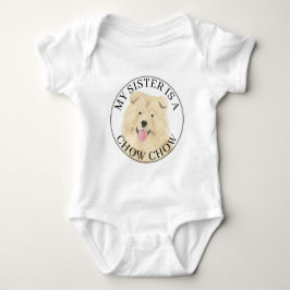 Body Para Bebê Cão Chow Chow Irmã Mais Velha