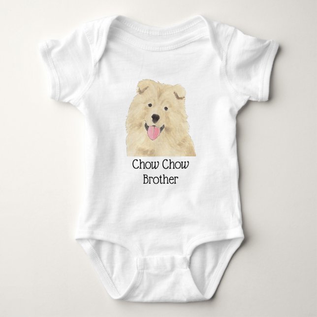 Body Para Bebê Cão Chow Chow Personalizado (Frente)