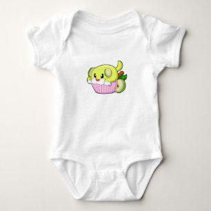 Body Para Bebê Cão com Bolo
