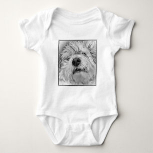 Body Para Bebê Cão Coton de Tulear