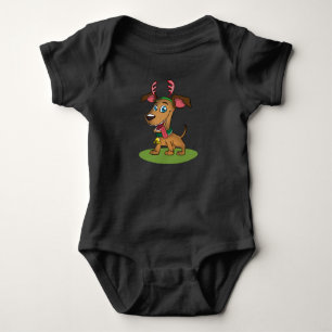Body Para Bebê cão de Natal