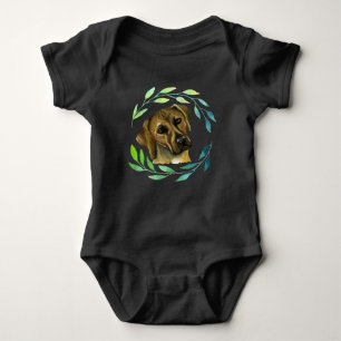 Body Para Bebê Cão de Rhodesian Ridgeback com grinalda