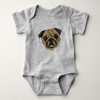 Body Para Bebê cão do pug