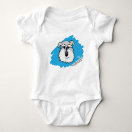 Body Para Bebê Cão do Schnauzer - Bodysuit do bebê