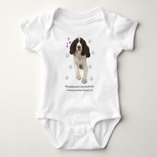 Body Para Bebê Cão do Spaniel de Springer inglês