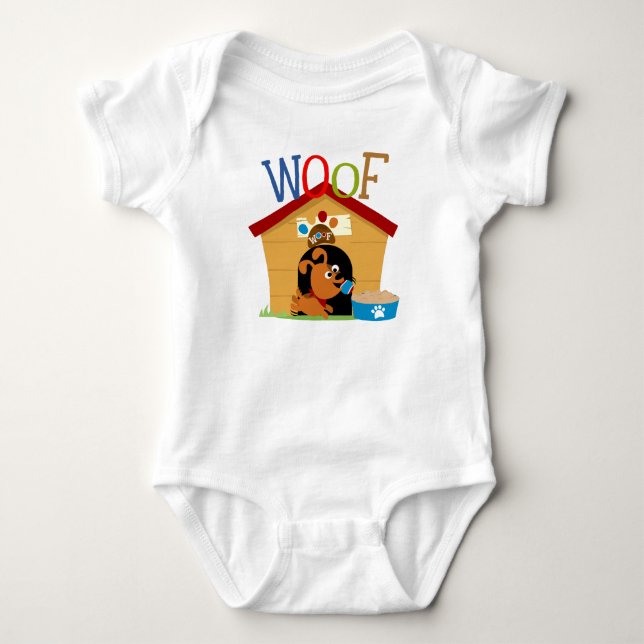 Body Para Bebê Cão do Woof (Frente)