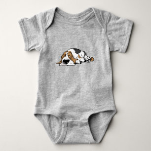 Body Para Bebê Cão dos desenhos animados de Basset Hound