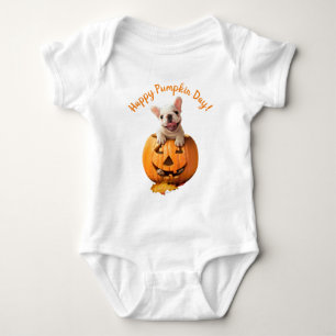 Body Para Bebê Cão em Jack-o-Lanterna