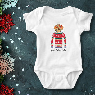 Body Para Bebê Cão engraçado que veste vidros, camisola feia do