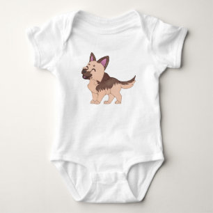 Body Para Bebê Cão German shepherd Kawaii