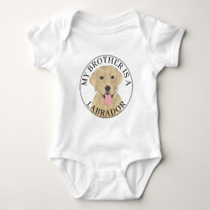 Body Para Bebê Cão Labrador Amarelo